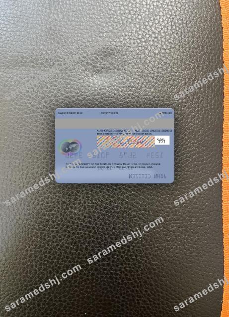 USA Morgan Stanley Bank mastercard photolook back